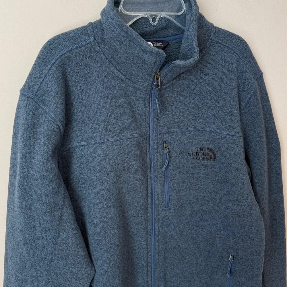 The North Face Men's Blue Gordon Lyons 1/4‎ Zip Fleece Lined Jacket Size Large